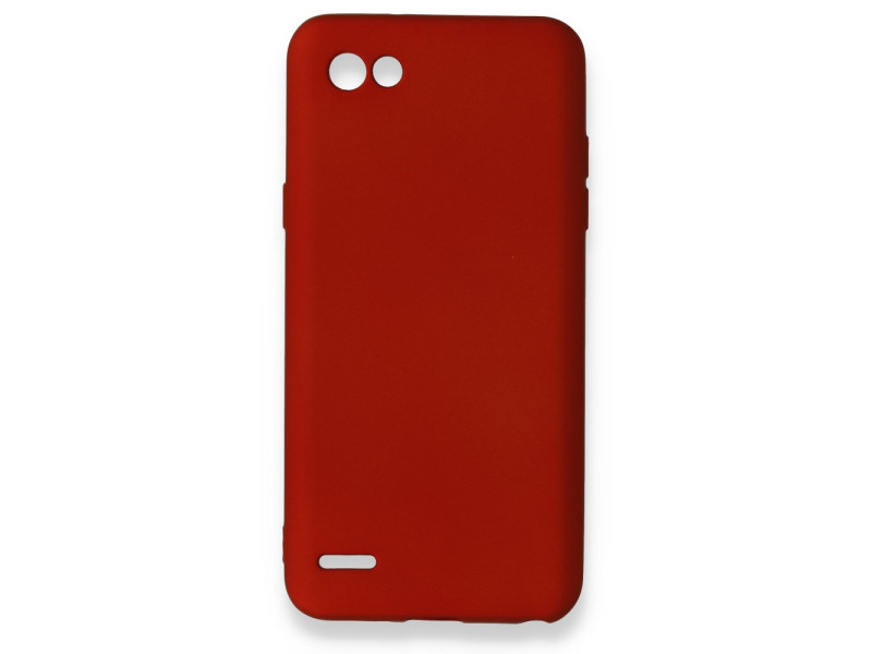 Newface LG Q6 Kılıf First Silikon - Bordo