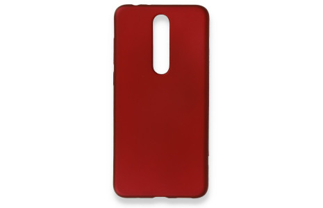 Newface Nokia Nokia 5.1 Plus Kılıf First Silikon - Bordo