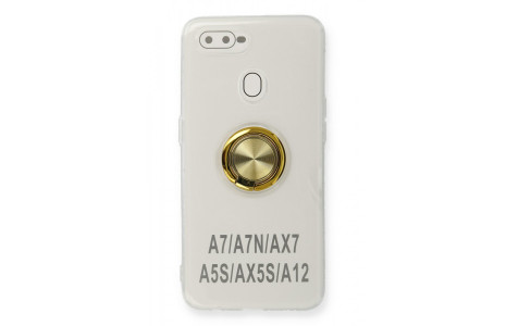 Newface Oppo A5S Kılıf Gros Yüzüklü Silikon - Gold