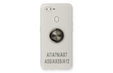 Newface Oppo A5S Kılıf Gros Yüzüklü Silikon - Siyah