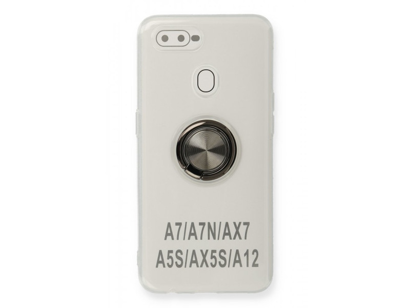 Newface Oppo A5S Kılıf Gros Yüzüklü Silikon - Siyah