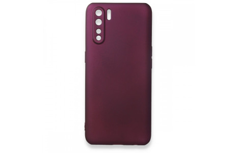 Newface Oppo A91 / Reno 3 Kılıf First Silikon - Mürdüm