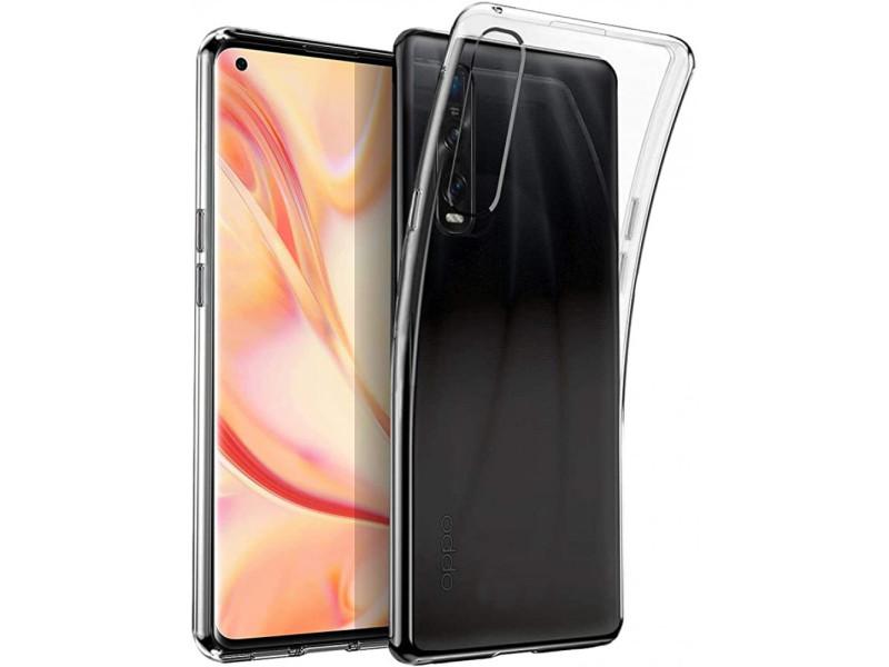 Newface Oppo Find X2 Kılıf Lüx Şeffaf Silikon - Şeffaf