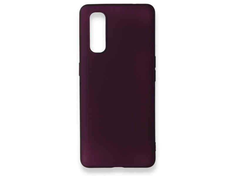 Newface Oppo Find X2 Kılıf First Silikon - Mürdüm