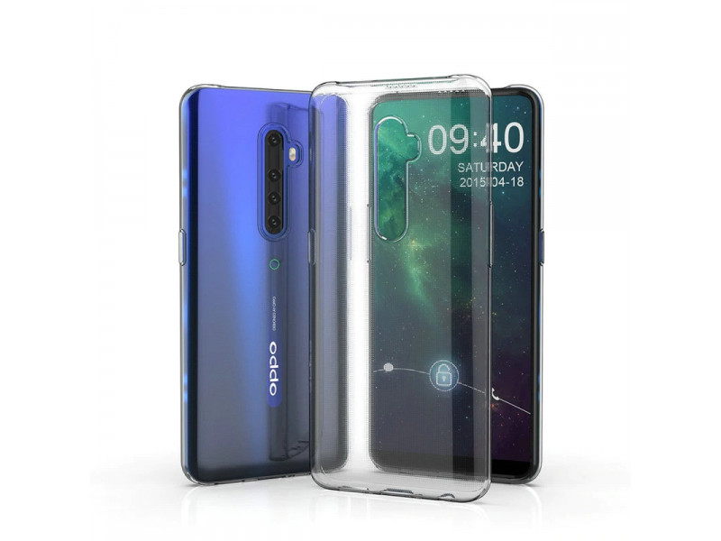 Newface Oppo Reno 2Z Kılıf Lüx Şeffaf Silikon - Şeffaf