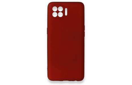 Newface Oppo Reno 4 Lite Kılıf First Silikon - Bordo
