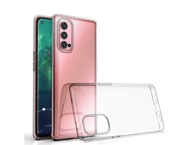 Newface Oppo Reno 4 Kılıf Lüx Şeffaf Silikon - Şeffaf