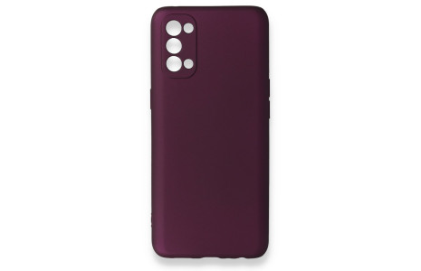 Newface Oppo Reno 4 Kılıf First Silikon - Mürdüm
