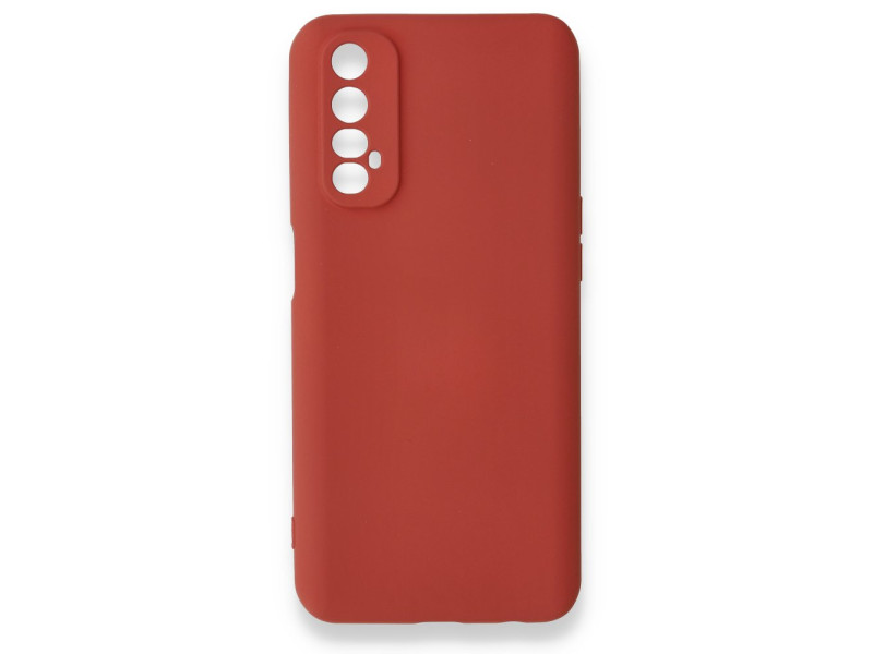 Newface Realme 7 Kılıf Nano içi Kadife Silikon - Kiremit