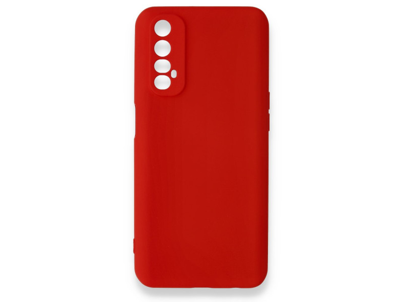 Newface Realme 7 Kılıf Nano içi Kadife Silikon - Kırmızı