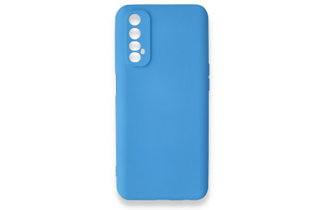 Newface Realme 7 Kılıf Nano içi Kadife Silikon - Mavi