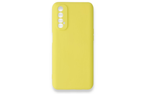 Newface Realme 7 Kılıf Nano içi Kadife Silikon - Sarı