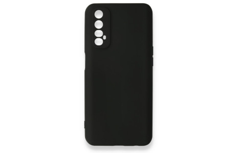 Newface Realme 7 Kılıf Nano içi Kadife Silikon - Siyah