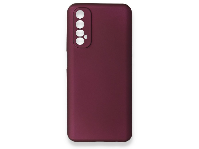 Newface Realme 7 Kılıf First Silikon - Mürdüm