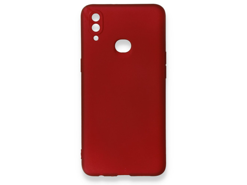 Newface Samsung Galaxy A10S Kılıf First Silikon - Bordo