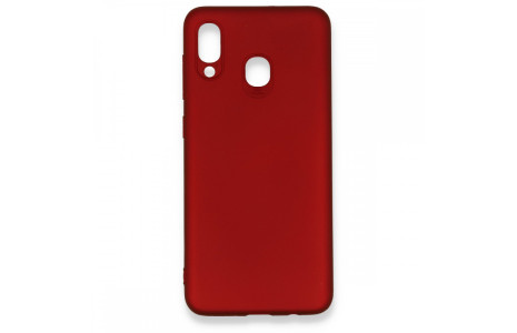 Newface Samsung Galaxy A20 Kılıf First Silikon - Bordo