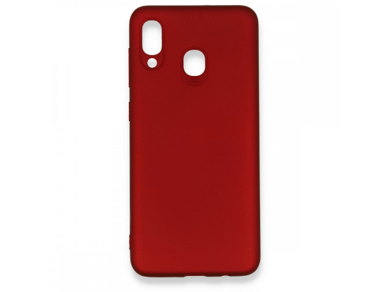 Newface Samsung Galaxy A20 Kılıf First Silikon - Bordo