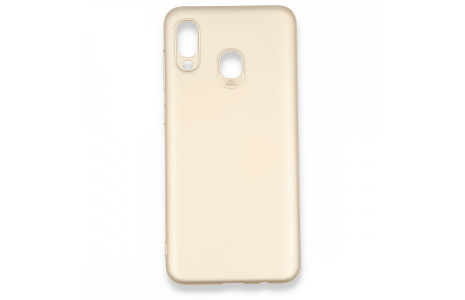 Newface Samsung Galaxy A20 Kılıf First Silikon - Gold