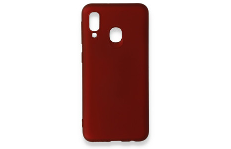 Newface Samsung Galaxy A20E Kılıf First Silikon - Bordo