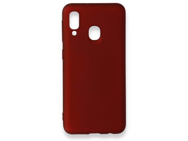 Newface Samsung Galaxy A20E Kılıf First Silikon - Bordo