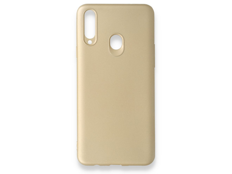 Newface Samsung Galaxy A20S Kılıf First Silikon - Gold