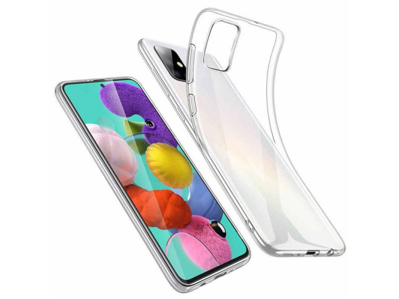 Newface Samsung Galaxy A21S Kılıf Lüx Şeffaf Silikon