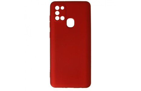 Newface Samsung Galaxy A21S Kılıf First Silikon - Bordo