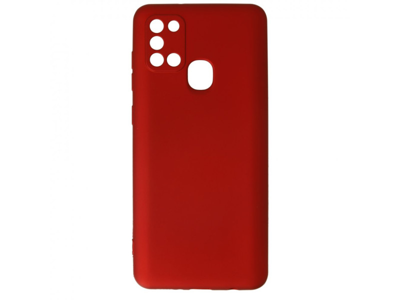 Newface Samsung Galaxy A21S Kılıf First Silikon - Bordo