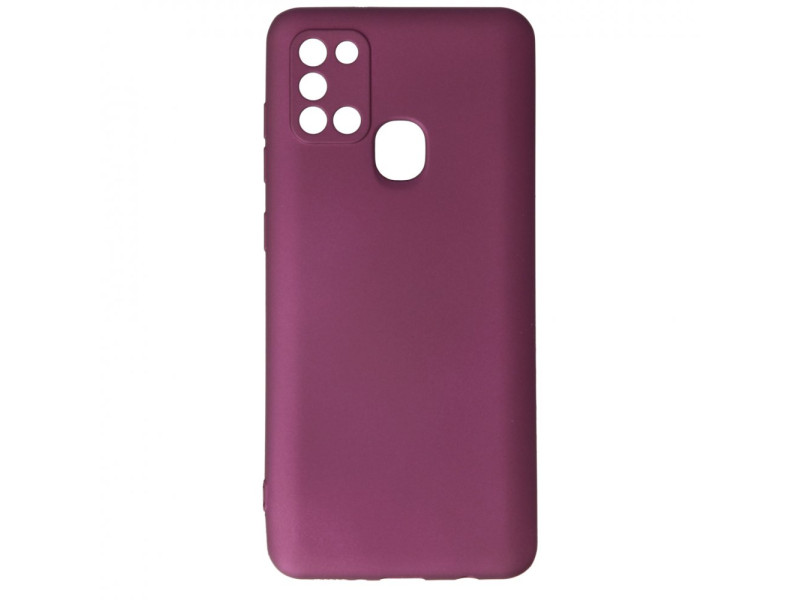 Newface Samsung Galaxy A21S Kılıf First Silikon - Mürdüm