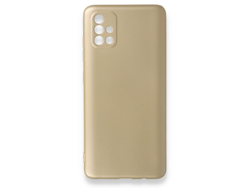 Newface Samsung Galaxy A51 Kılıf First Silikon - Gold