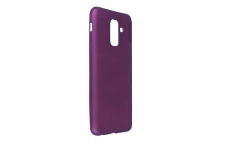 Newface Samsung Galaxy A6 Plus 2018 Kılıf First Silikon - Mürdüm