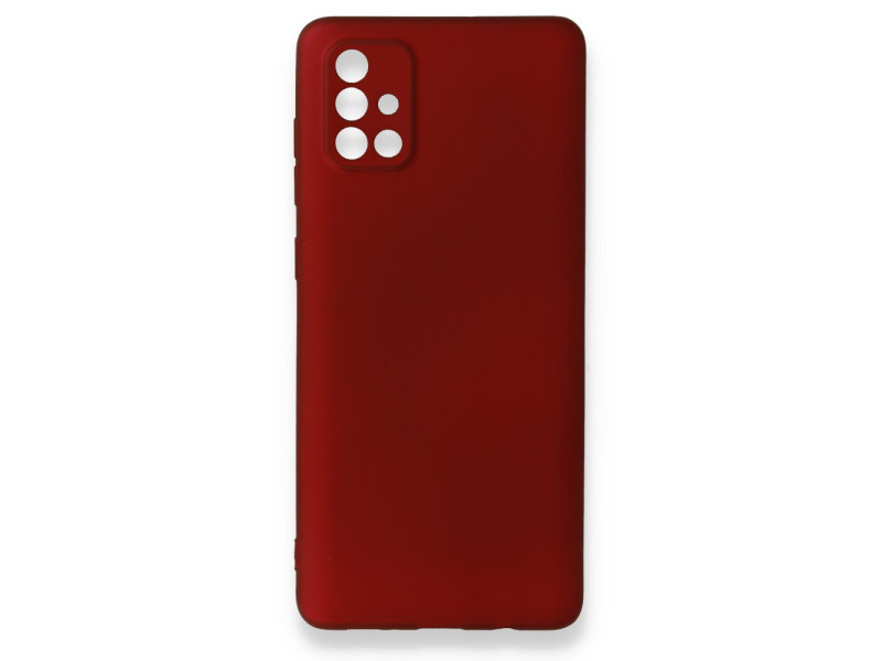 Newface Samsung Galaxy A71 Kılıf First Silikon - Bordo