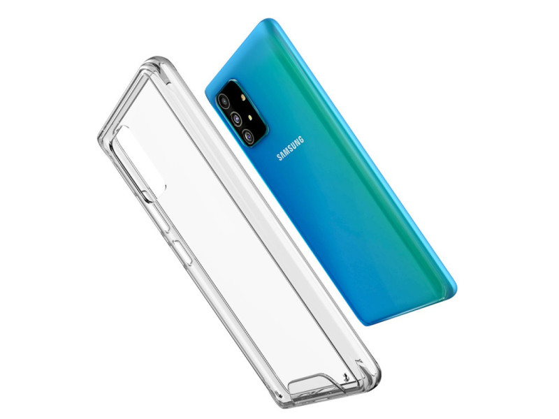 Newface Samsung Galaxy A91 / S10 Lite Kılıf Lüx Şeffaf Silikon