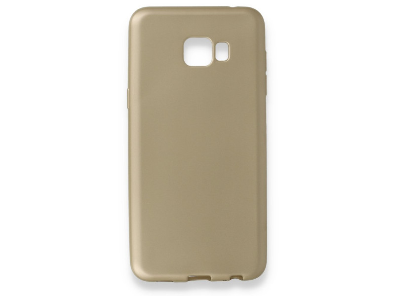 Newface Samsung Galaxy C5 Pro Kılıf First Silikon - Gold