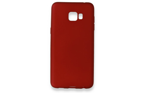 Newface Samsung Galaxy C7 Pro Kılıf First Silikon - Bordo