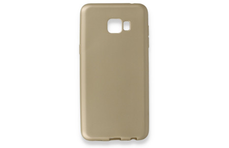 Newface Samsung Galaxy C7 Pro Kılıf First Silikon - Gold