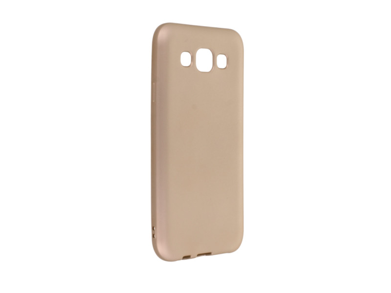 Newface Samsung Galaxy E5 Kılıf First Silikon - Gold