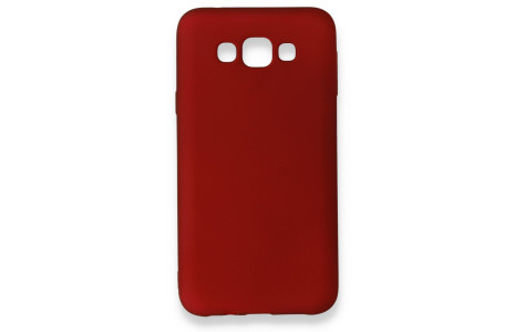 Newface Samsung Galaxy E7 Kılıf First Silikon - Bordo
