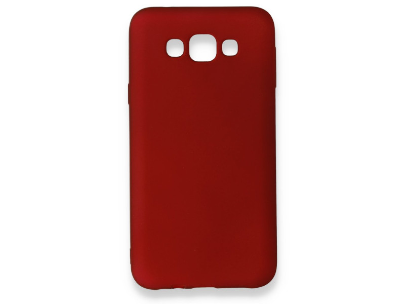 Newface Samsung Galaxy E7 Kılıf First Silikon - Bordo