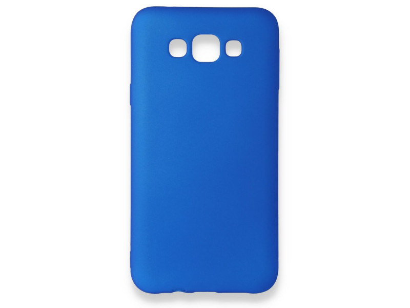 Newface Samsung Galaxy E7 Kılıf First Silikon - Mavi