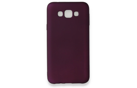 Newface Samsung Galaxy E7 Kılıf First Silikon - Mürdüm