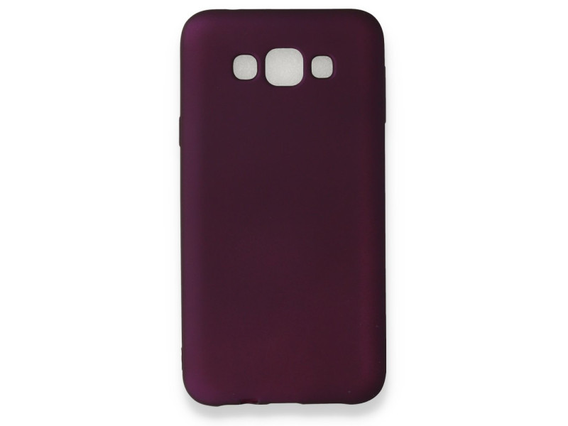Newface Samsung Galaxy E7 Kılıf First Silikon - Mürdüm
