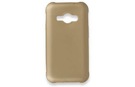 Newface Samsung Galaxy J1 Ace Kılıf First Silikon - Gold