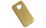 Newface Samsung Galaxy J2 Core Kılıf Simli Katmanlı Silikon - Gold