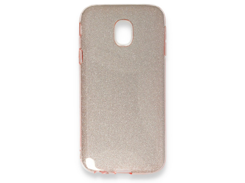 Newface Samsung Galaxy J3 Pro / J330 Kılıf Simli Katmanlı Silikon - Rose