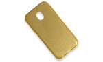Newface Samsung Galaxy J5 Pro / J530 Kılıf Simli Katmanlı Silikon - Gold