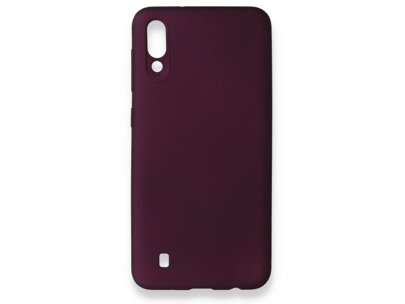 Newface Samsung Galaxy M10 Kılıf First Silikon - Mürdüm