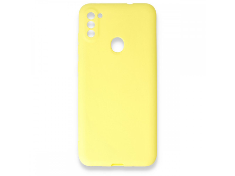Newface Samsung Galaxy M11 Kılıf First Silikon - Sarı