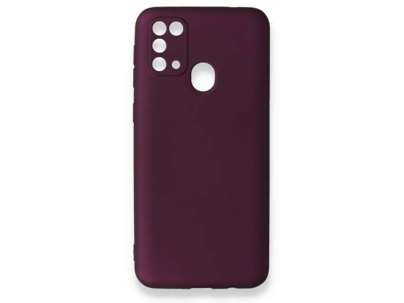 Newface Samsung Galaxy M31 Kılıf First Silikon - Mürdüm