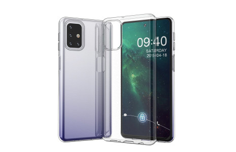 Newface Samsung Galaxy M31S Kılıf Lüx Şeffaf Silikon